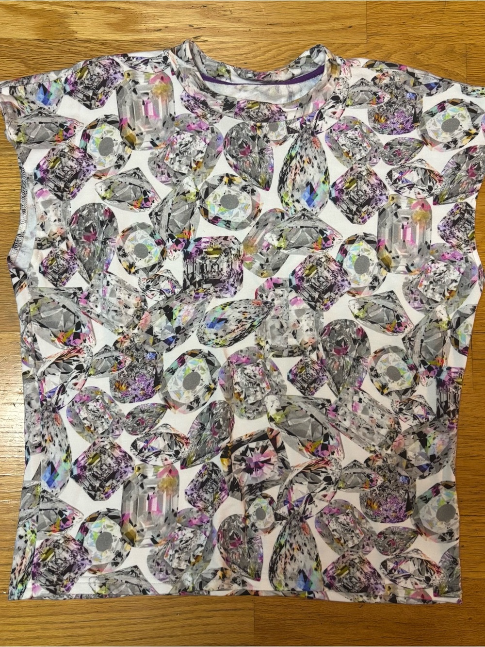 Le Superbe Gems Diamond Soft Luxury Maximalist Preppy Slouchy Muscle Tank XS